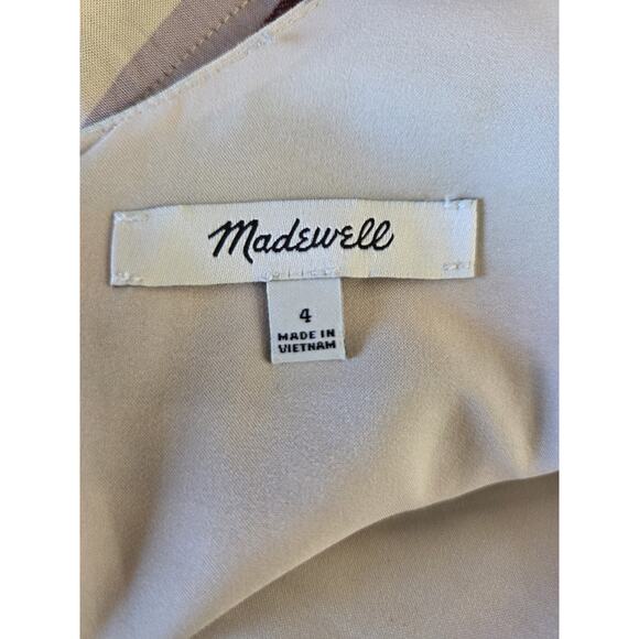 Madewell Striped Grungy Rainbow Pastel Viscose Babydoll Mini Dress, Size 4 - Picture 2 of 12